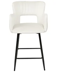 Set med 2 barstolar SANILAC Sammet Vit_912668