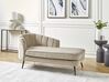 Left-Hand Chaise Longue ALLIER Velvet Beige