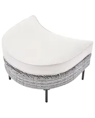 Garden Armchair with Ottoman ARCILLE PE Rattan Grey_1082787