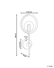 LED Wall Lamp SAMBRE Metal Gold Black_1008841