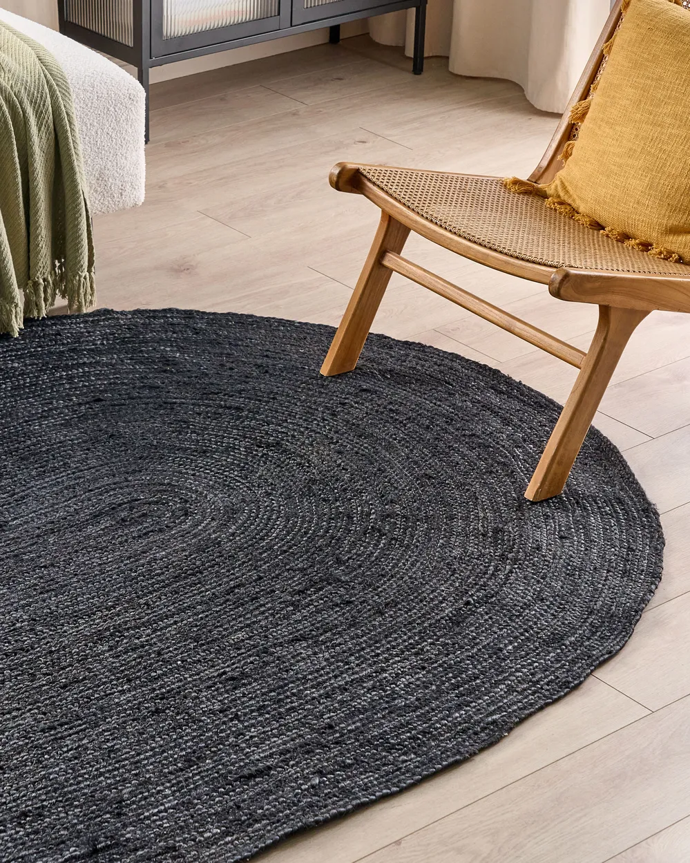 Rug DEMIRCI Black 160 x 230 cm Jute