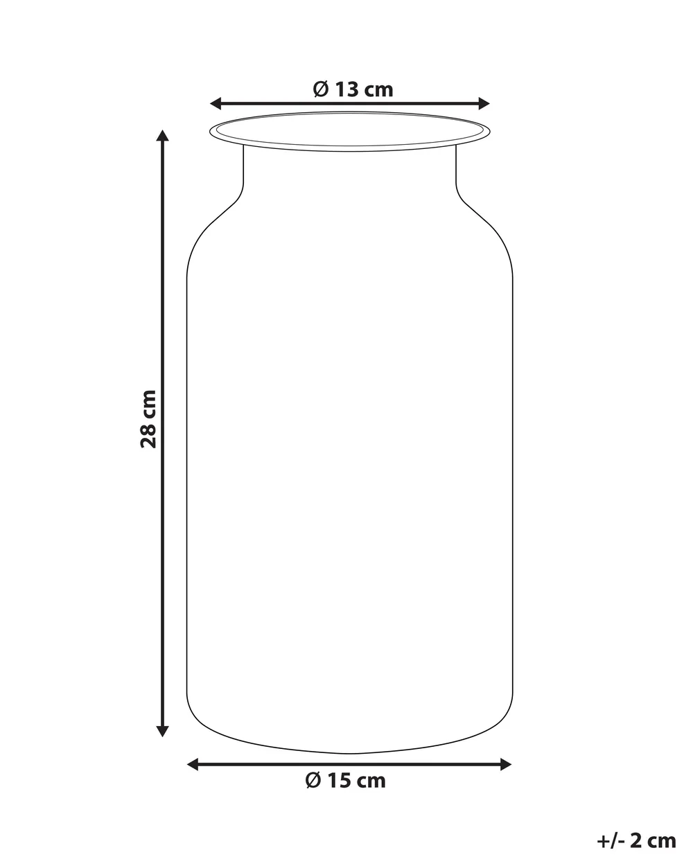 Flower Vase BHATURE 27 cm Glass Multicolour_830422
