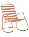 Garden Rocking Chair TURI Metal Golden Brown