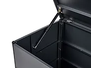 Oppbevaringsboks KYMI 136 cm 55 cm Metall med hjul Mørkegrå_1173671