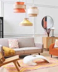 Pendant Lamp YUMURI Rattan Light Beige_862398