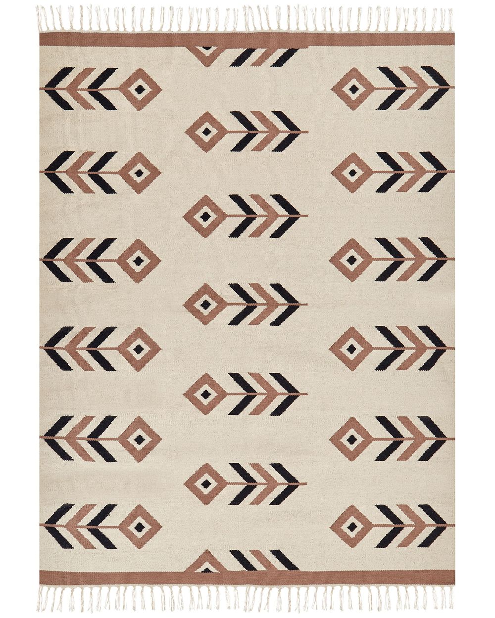 Teppe NIAVAN Beige 160 x 230 cm Kelim Bomull