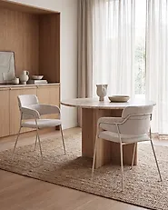 Ruokatuolisetti 2 kpl PAONIA Chenille Vaaleanbeige_1184054