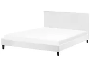 Bed Frame Cover Velvet FITOU 180 x 200 cm White_777131