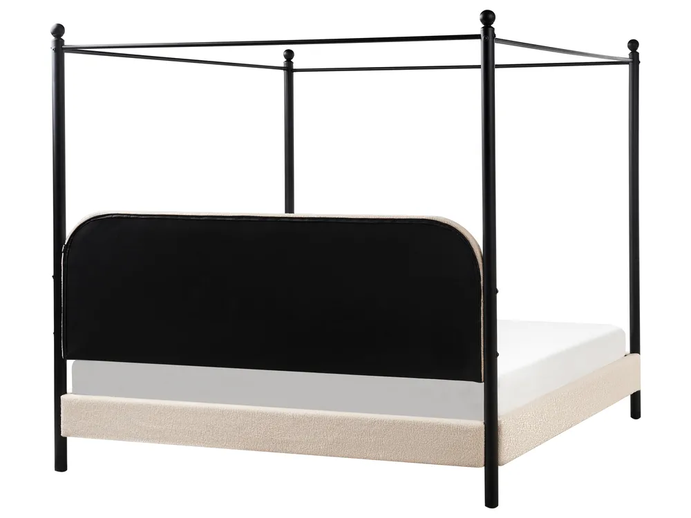 Pylvässänky buklee DANNEMOIS 180 x 200 cm Beige_961019