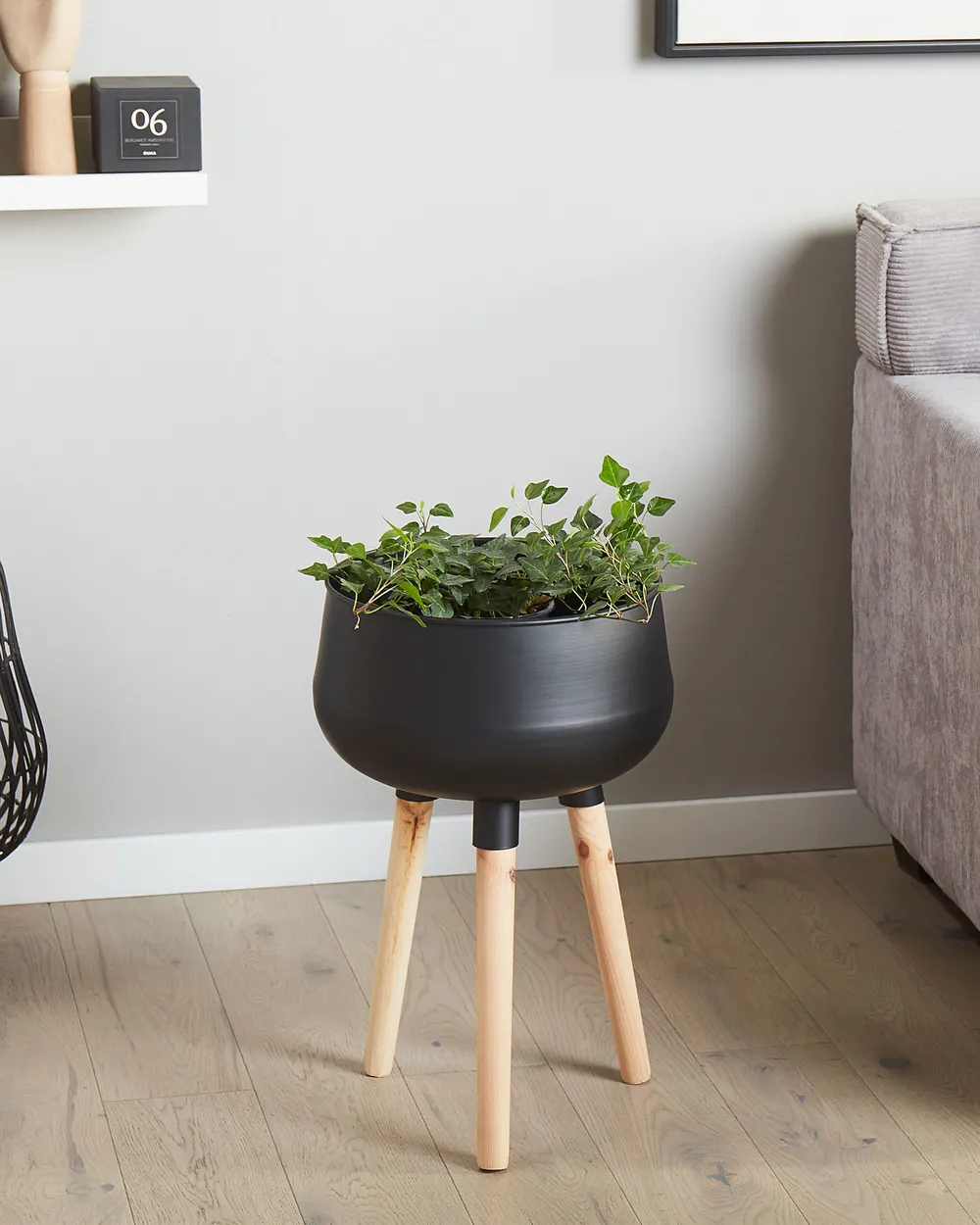 Elevated Plant Pot AGROS 30 cm Metal Black