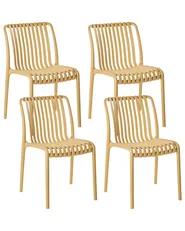 Set med 4 trädgårdsstolar ARICCIA Senapsgul_1051442