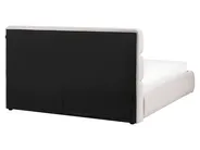 Ottoman Bed BONIFACIO Faux Linen Grey 160 x 200 cm (EU King Size)_1064285