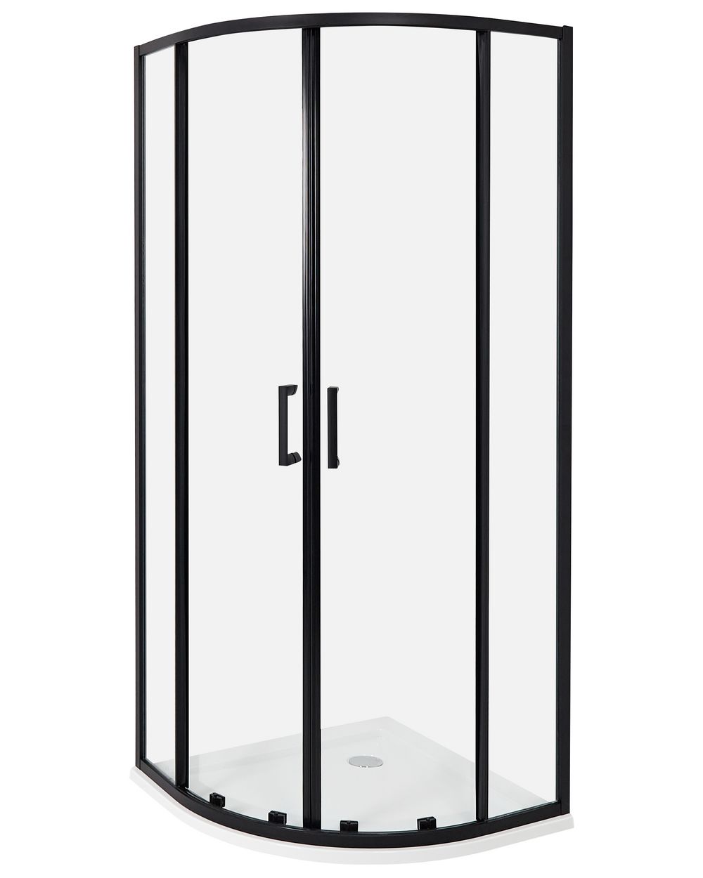 Duschväggar JUKATAN 800 x 800 x 1850 mm Svart