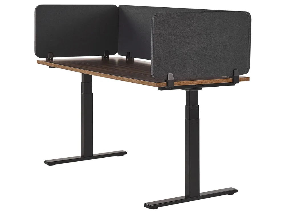 Desk Screen WALLY 120 x 40 cm Dark Grey_1041408