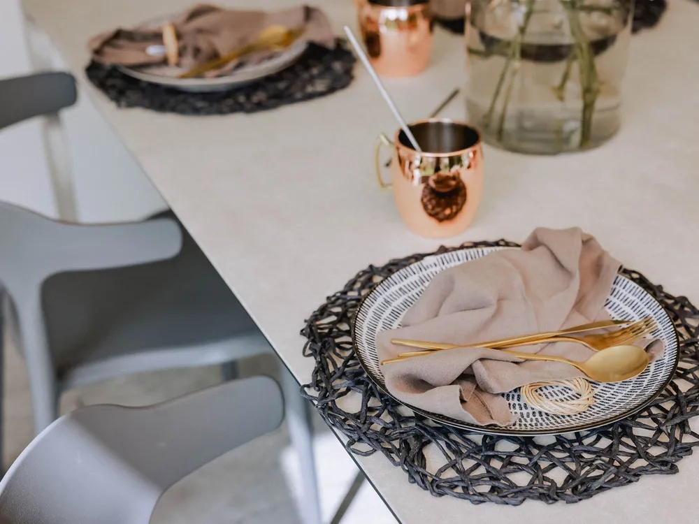 Garden Dining Table COSOLETO 180 cm 90 cm Glass White_943602