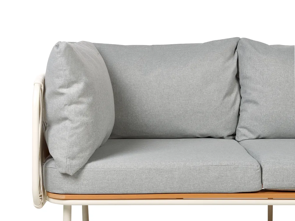 Garden Sofa 3 Seater SENISE Metal Grey_928062