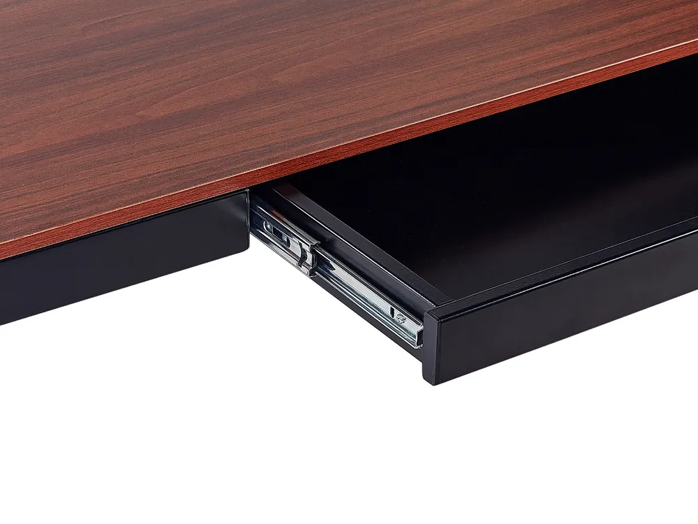 Electric Adjustable Standing Desk KENLY 120 cm 60 cm with USB Port Dark Brown_840246