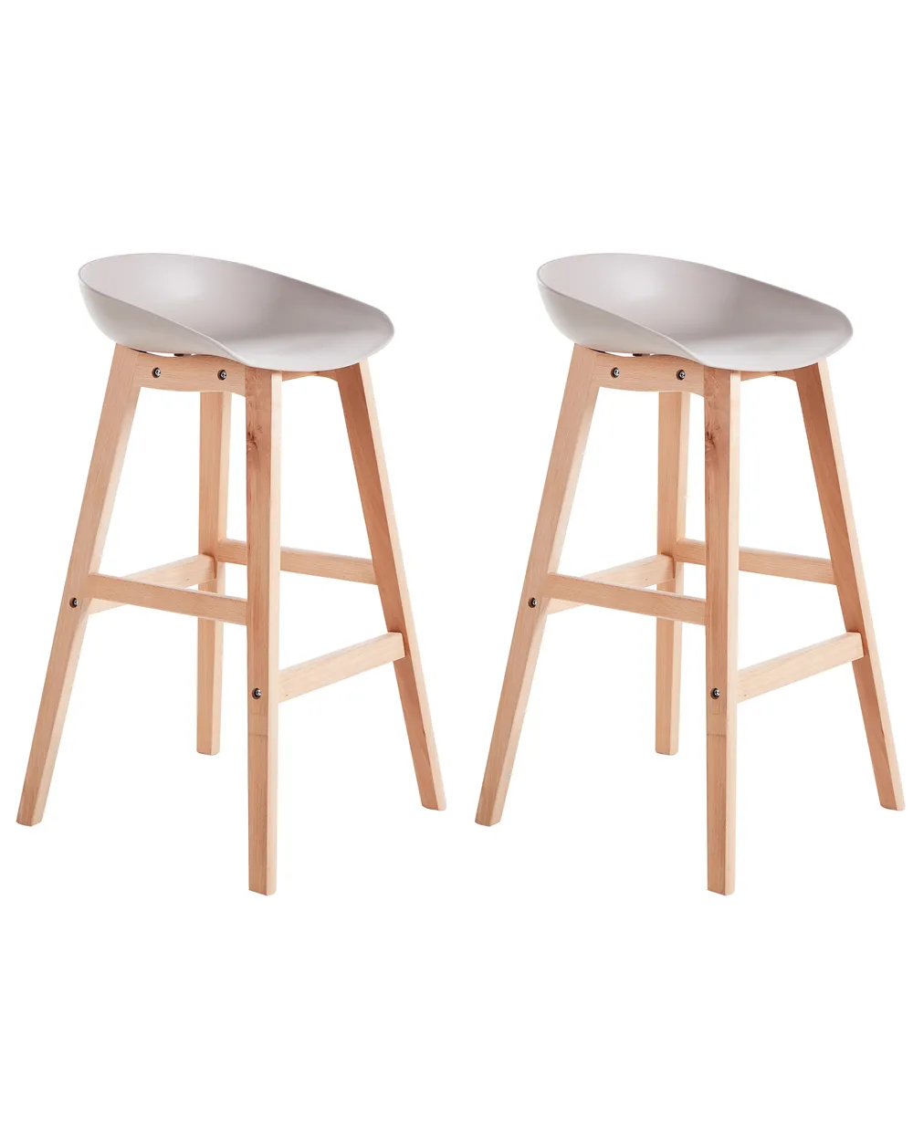 Set of 2 Bar Chairs MICCO Taupe