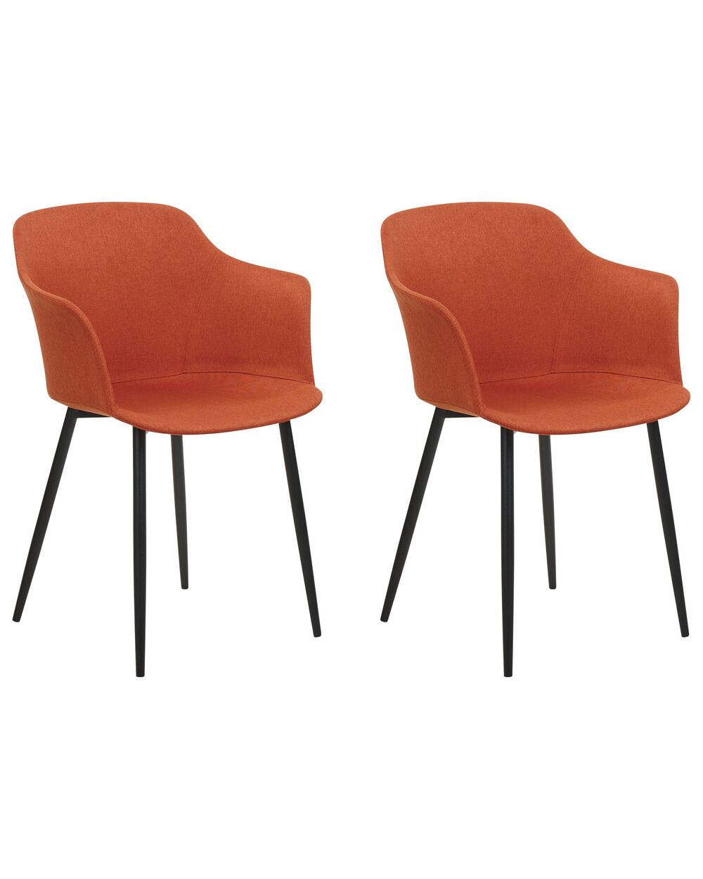 Set of 2 Dining Chairs ELIM Orange