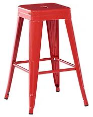 Set med 2 barstolar CABRILLO Metall Röd_694254
