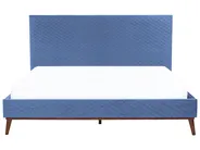 Bed Velvet BAYONNE 180 x 200 cm (EU Super King) Blue_901377