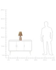 Bordslampa LARISSOS Keramik Taupe_897328