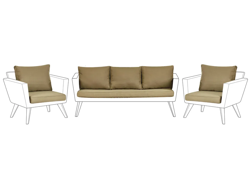 Outdoor Cushion Cover Set VITTORIA XL Olive Green