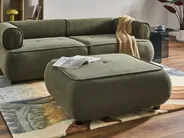 Sofa 3 Seater SALLA with Ottoman Fabric Green_1058284