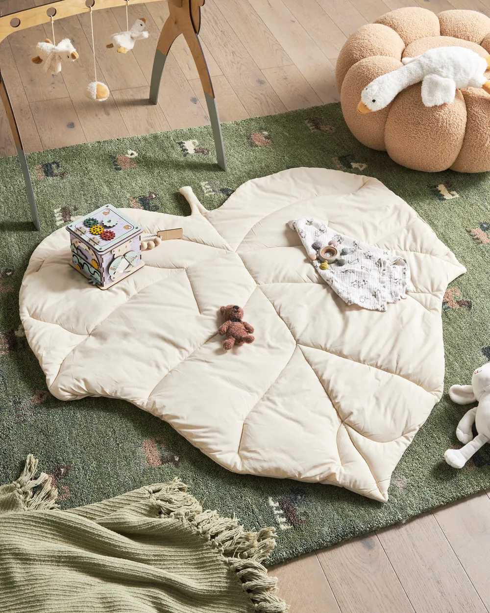 Kids Playmat HELIKON 110 x 110 cm Cotton Off-White