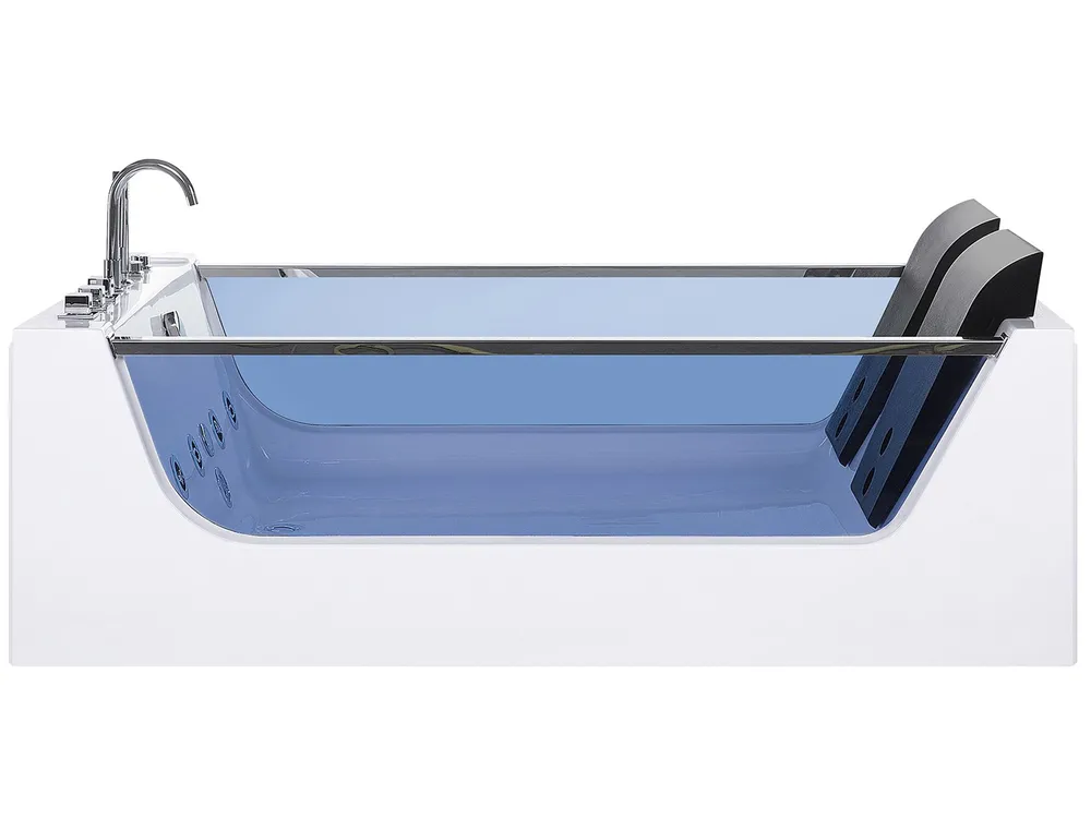 Corner Hot Tub with LED CURACAO 1800 x 1200 mm White