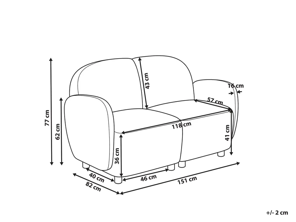 Sofa 2 Seater JULE Boucle Off-White_1145560