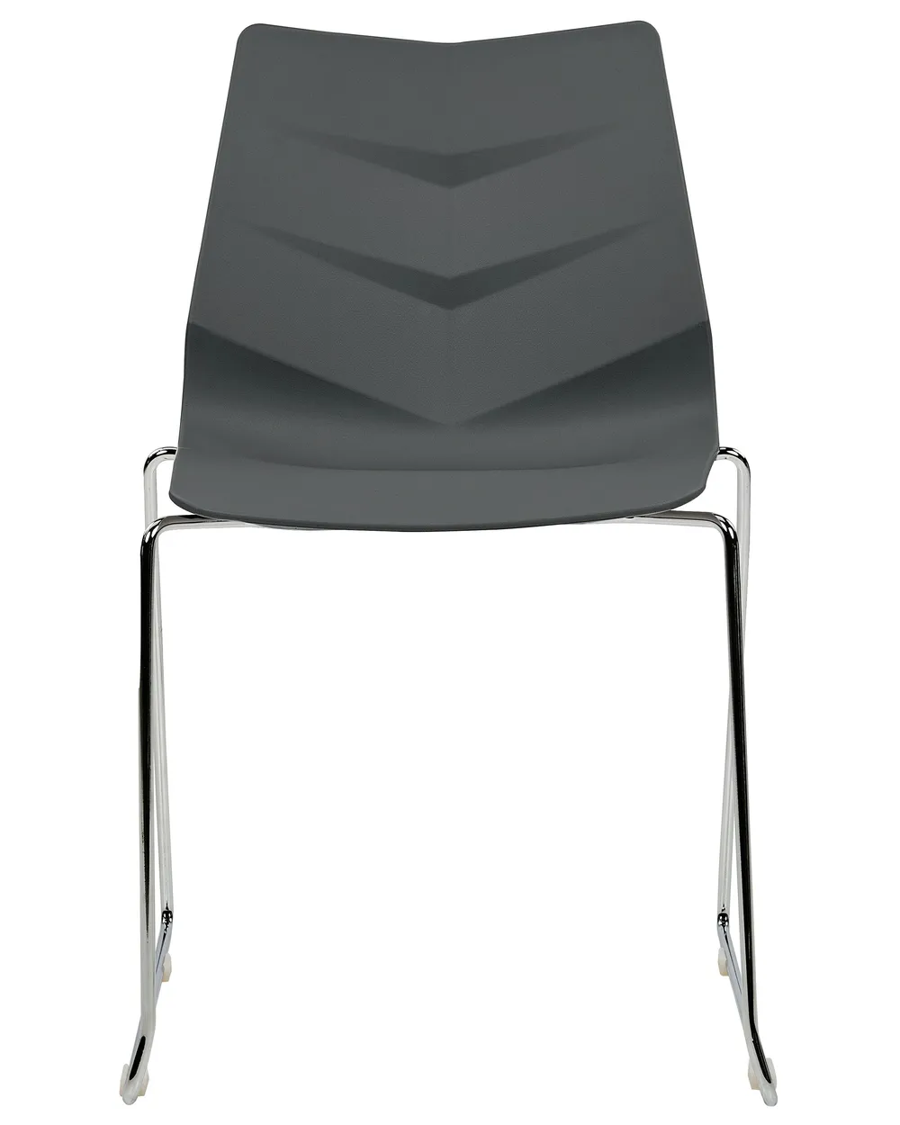 Set of 4 Dining Chairs HARTLEY Dark Grey_873468