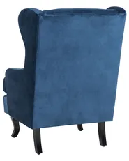 Wingback Chair ALTA Velvet Dark Blue_749408