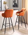 Set of 2 Bar Chairs DARIEN Orange