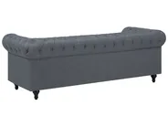 Corner Sofa 6 Seater CHESTERFIELD Fabric Grey Left Hand_706657
