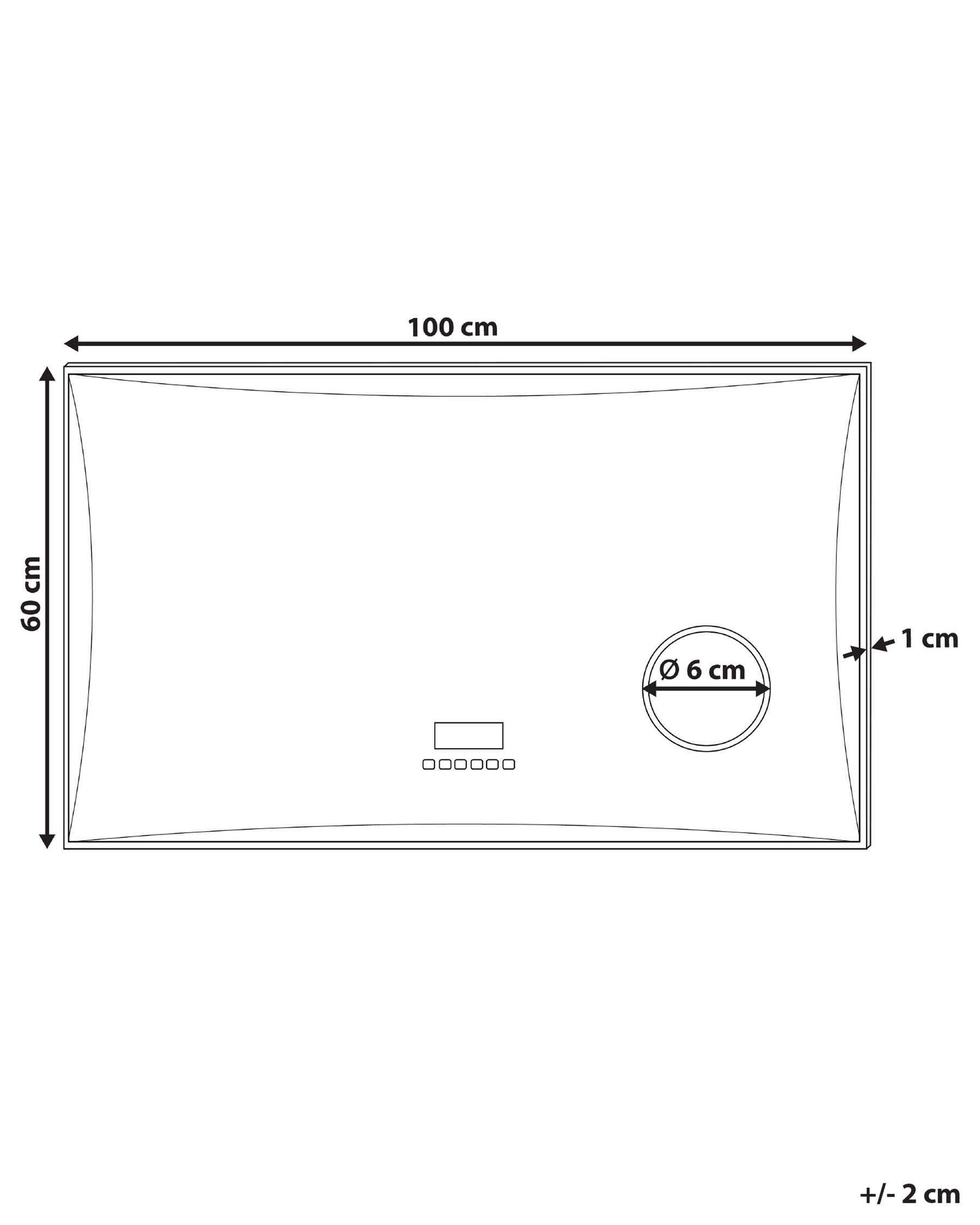 Kylpyhuoneen LED-peili ONLAY 100 cm 60 cm Hopea_932278
