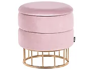 Puff med oppbevaring ELGIN Fløyel Rosa_772388