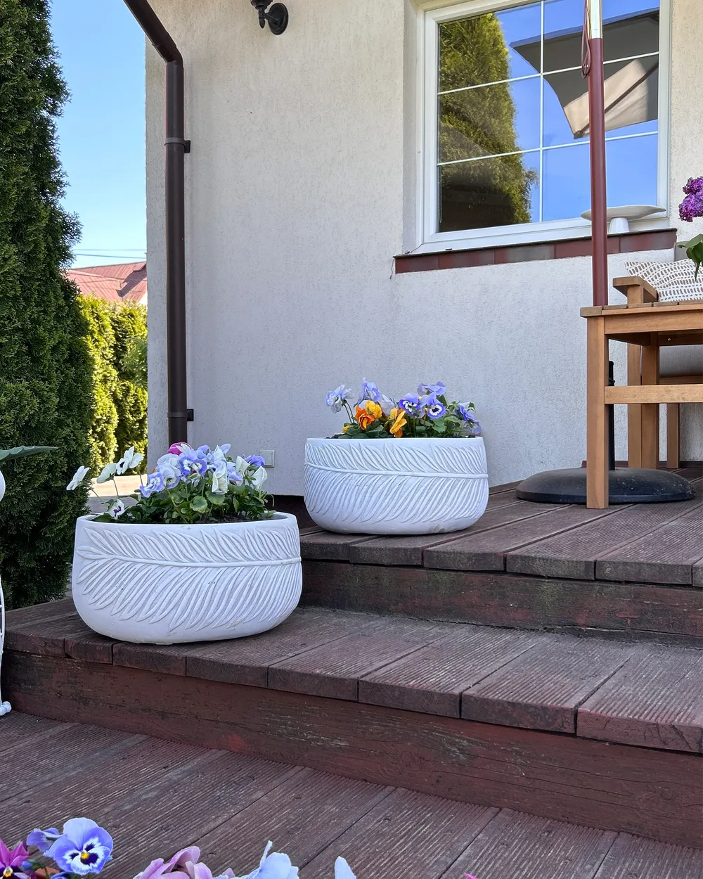 Plant Pot FTERO 35 cm Off-White_929953