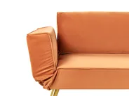 Sofa Bed 2 Seater SAARELA Velvet Orange_932727