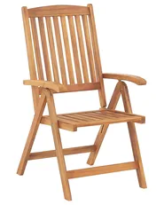 Set of 6 Garden Chairs with Cushions JAVA Acacia Wood Taupe_803729