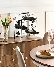 Wine Rack BUNDORAN Metal Black_1187060