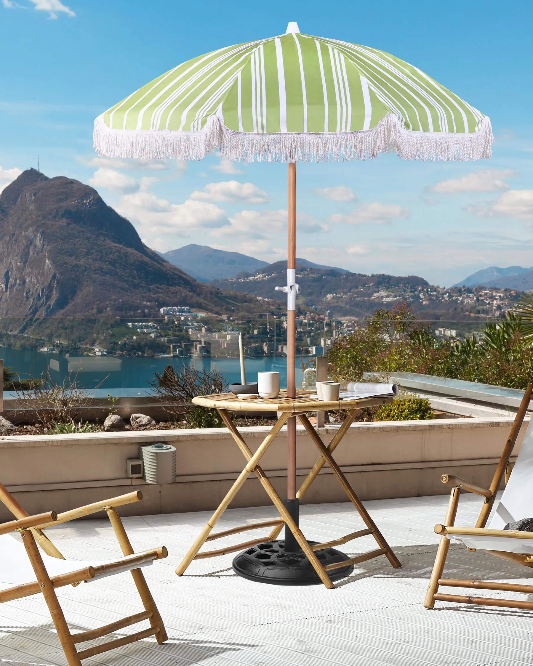 Aurinkovarjo 150 cm MONDELLO Vihreä_848586