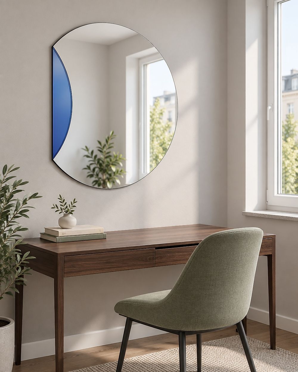 Seinäpeili CAMBRAI 80 cm 70 cm Sininen