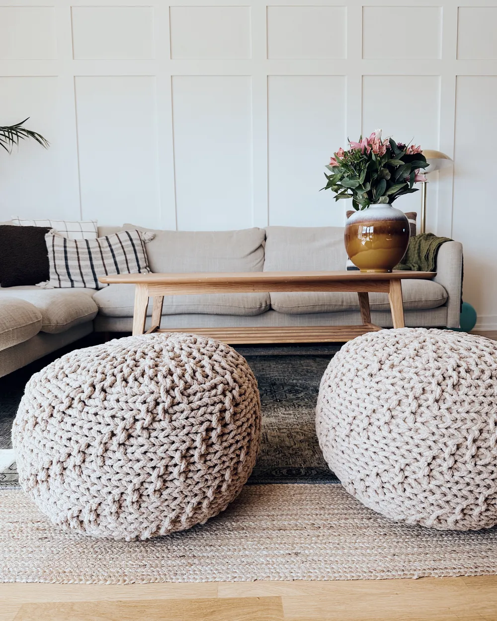 Pouffe PRIENE Cotton Beige_862734