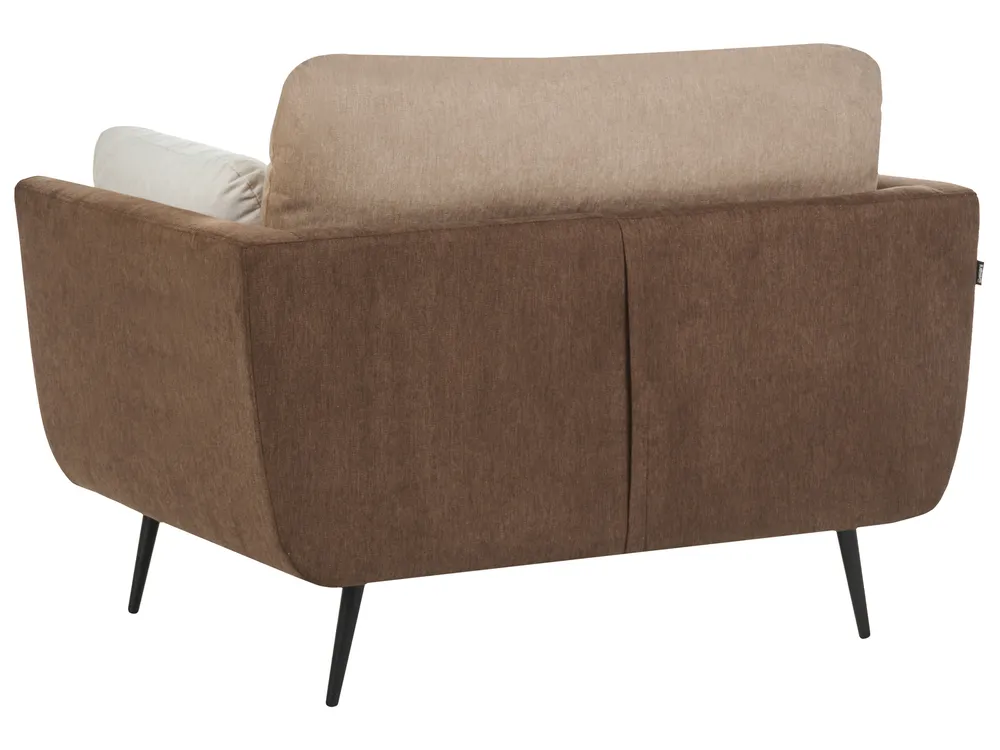 Living Room Set 4 Seater BOLGA Fabric Brown_1075693
