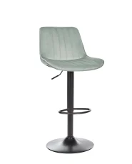 Set of 2 Bar Chairs DUBROVNIK Swivel Velvet Mint Green_915952