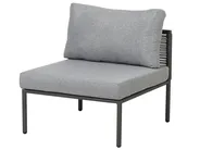 Garden Corner Sofa with Table 6 Seater FORANO Metal Grey_811015