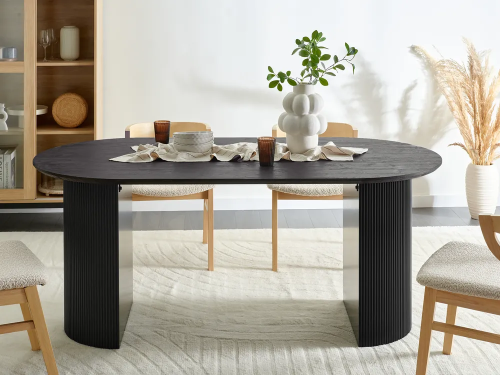 Dining Table SAVORY Black 180 cm 90 cm