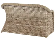 Garden Bench with Cushion SUSUA 141 cm with Ottoman Rattan Natural_957613