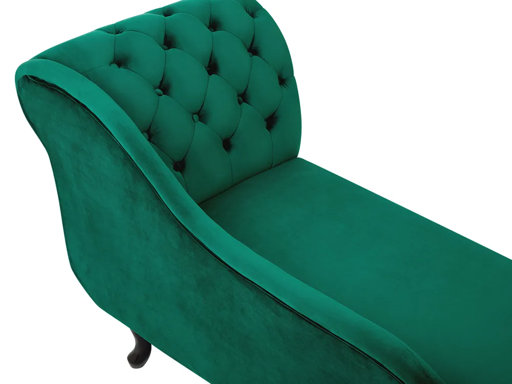 Right-Hand Chaise Longue NIMES Velvet Green_805965